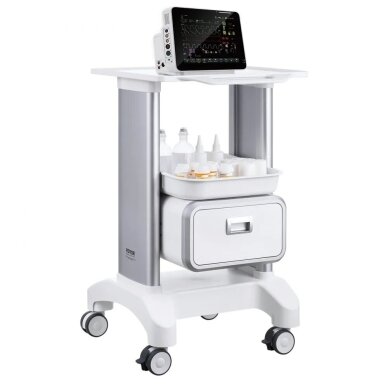 VEVOR medical trolley with 1 drawer, white, Y-1T1C 1