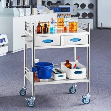 VEVOR medical trolley with 2 drawers and bucket, K-ST529 1