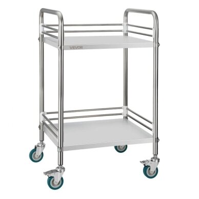VEVOR stainless steel trolley, 2 shelves, K-ST122