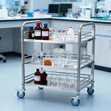 VEVOR stainless steel trolley, 3 shelves, K-ST125 1