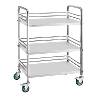 VEVOR stainless steel trolley, 3 shelves, K-ST125