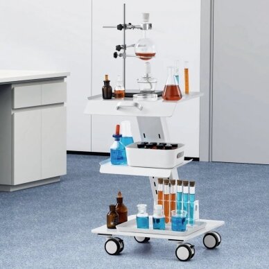 VEVOR procedure trolley, 3 shelves, white, K-SH002 1 VEVOR procedure trolley, 3 shelves, white, K-SH002 1
