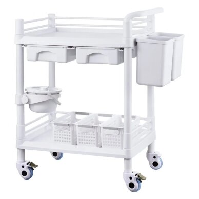 VEVOR procedure trolley with 2 trays and 2 drawers, K-UT103A1 2 VEVOR procedure trolley with 2 trays and 2 drawers, K-UT103A1 2