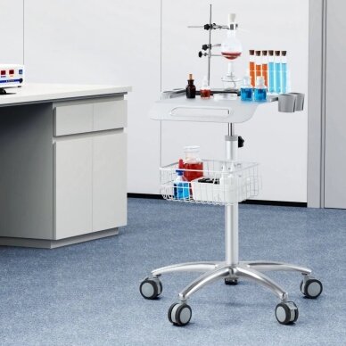 VEVOR height-adjustable procedure trolley with basket, K-SH003 1