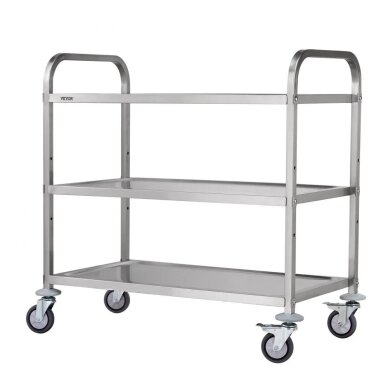 VEVOR universal metal trolley, 3 shelves, 204 kg, 100201 2 VEVOR universal metal trolley, 3 shelves, 204 kg, 100201 2