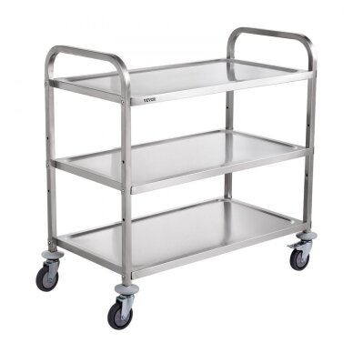 VEVOR universal metal trolley, 3 shelves, 204 kg, 100201
