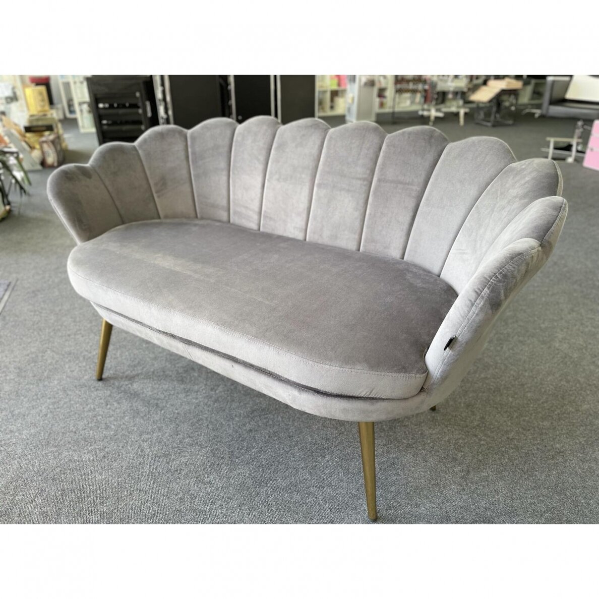 Grožio salono laukiamojo sofa REY, pilkas veliūras 12