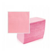 Disposable waterproof napkins (33*48 cm), 50 pcs., pink color