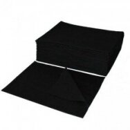 Vienkartiniai neaustinės medžiagos rankšluosčiai  70*40 cm, 100 vnt. BASIC BLACK