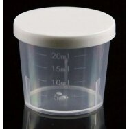 Disposable graduated container with lid (5 pcs.), 20 ml