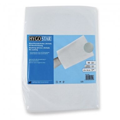 Disposable facial and body washing gloves 23*16 cm, 50 vnt. Disposable facial and body washing gloves 23*16 cm, 50 vnt.