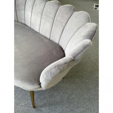 Grožio salono laukiamojo sofa REY, pilkas veliūras 9