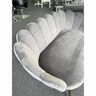 Grožio salono laukiamojo sofa REY, pilkas veliūras 16