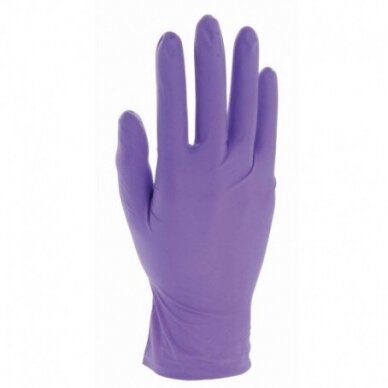 Одноразовые нитриловые перчатки 100 шт. фиолетового цвета