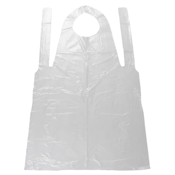 Vienkartinės permatomos prijuostės dažymui VELVET PE APRON CLEAR, 50 vnt. 1 Vienkartinės permatomos prijuostės dažymui VELVET PE APRON CLEAR, 50 vnt. 1