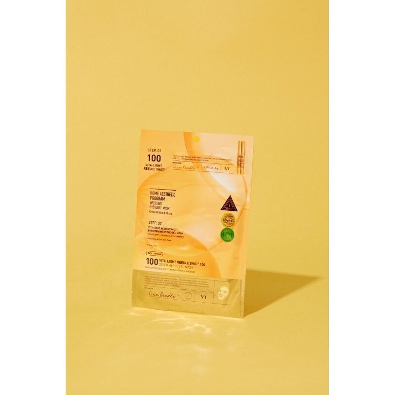 VT COSMETICS VITA-LIGHT REEDLE SHOT 100 2-step hydrogel sheet mask with spicules and vitamin complex, 1 pc. 1 VT COSMETICS VITA-LIGHT REEDLE SHOT 100 2-step hydrogel sheet mask with spicules and vitamin complex, 1 pc. 1