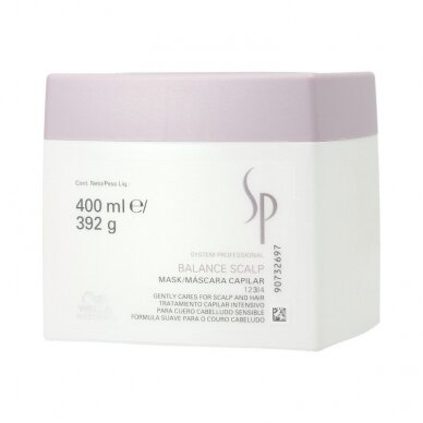 WELLA SP BALANCE SCALP Kaukė jautriai galvos odai, 400 ml. WELLA SP BALANCE SCALP Kaukė jautriai galvos odai, 400 ml.