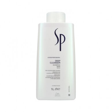 WELLA SP DEEP CLEANSER Giliai valantis galvos odos ir plaukų šampūnas, 1000 ml.
