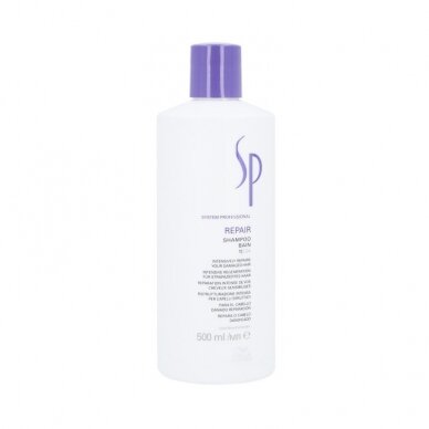 WELLA SP REPAIR Atkuriamasis šampūnas pažeistiems ir sausiems plaukams, 500 ml.