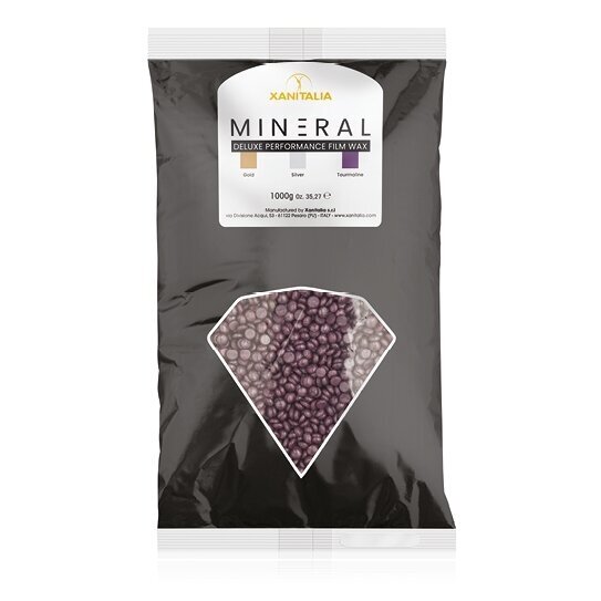 XANITALIA depiliacinis vaškas granulėmis MINERAL DELUXE PERFORMANCE, Tourmaline 1000 g.