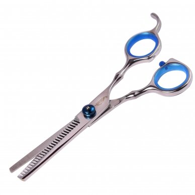 Barber and hairdressers scissors set 6.0 GEPARD SILVER SIMPLE 2