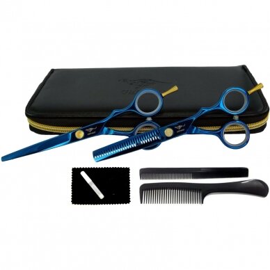 GEPARD профессиональный набор парикмахерских ножниц BLUOS 5.5